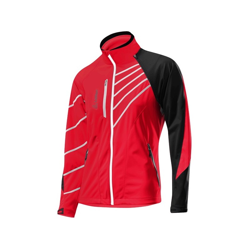 Vrouwen jas Löffler WS Softshell Light Worldcup Rood-zwart